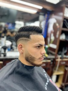 Picture of a haircut with a design